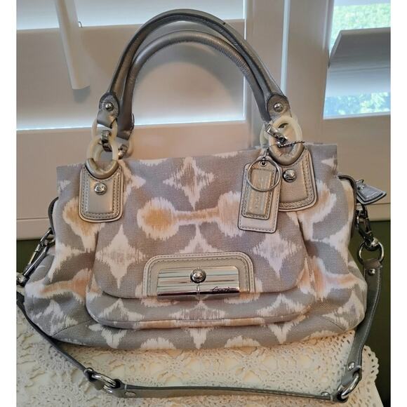 Coach Kristin Op Art i-Cat Handbag Shoulder Bag Clean - Picture 10 of 12